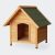Fa kutyaház bitumenes zsindely tető, kezelt fenyőfa 78x82x76 cm