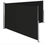 Windproof room divider outdoor and indoor screen double size 160x600 cm black