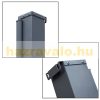 Windproof room divider outdoor and indoor screen double size 160x600 cm gray