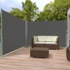 Windproof room divider outdoor and indoor screen double size 180x600 cm dark gray anthracite