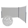 Windproof room divider outdoor and indoor screen double size 200x600 cm gray
