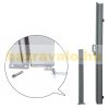 Windproof room divider outdoor and indoor screen double size 200x600 cm gray