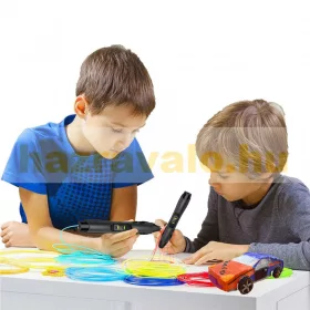   3D nyomtató toll fehér varázs ceruza LCD kijelzővel PLA és ABS huzalhoz + 3x3 méter PLA huzal kezdő készlet 