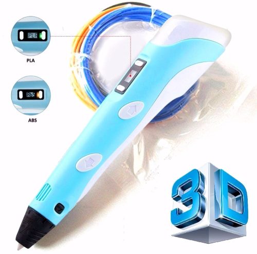 3D printer pen - magic pencil with LCD display for PLA and ABS wire + 3 x 3 meters PLA wire starter kit 