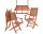 3-piece balcony furniture made of acacia wood, garden seating set, folding chairs with armrests and hanging table