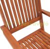 3-piece balcony furniture made of acacia wood, garden seating set, folding chairs with armrests and hanging table