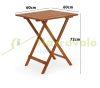 3-part garden seating set made of acacia wood, foldable, space-saving balcony set