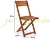 3-part garden seating set made of acacia wood, foldable, space-saving balcony set