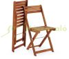 3-part garden seating set made of acacia wood, foldable, space-saving balcony set