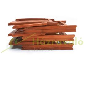   3 részes kerti ülőgarnitúra eukaliptusz fából összecsukható, állítható ülőhelyzetű karfás székek