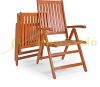 3-piece garden seating set made of eucalyptus wood folding chairs with adjustable seating position