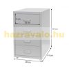 Steel drawer metal cabinet small cabinet Rolling filing container with 4 drawers 48x28x41 cm
