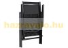 Seating set with 4 chairs with adjustable backs and a table in black