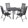 5-piece sofa set with aluminum frame, WPC table top in anthracite color