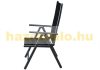5-piece sofa set with aluminum frame, black milk glass table top