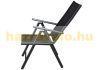 5-piece sofa set with aluminum frame, black milk glass table top