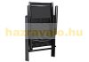 5-piece sofa set with aluminum frame, black milk glass table top