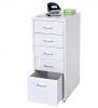Steel drawer metal cabinet small cabinet Rolling filing container with 5 drawers 69x28x44 cm