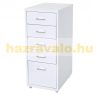 Steel drawer metal cabinet small cabinet Rolling filing container with 5 drawers 69x28x44 cm