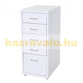   Acél fiókos fémszekrény kis szekrény Gurulós irattartó konténer 5 fiókkal 69x28x44 cm