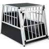 Dog transport mobile car cage carrier kennel 66x90x69 cm slanted back wall