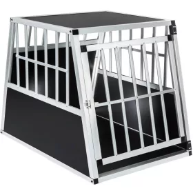   Kutya szállító mobil autós ketrec hordozó kennel 66x90x69 cm ferde hátfal