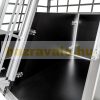 Dog transport mobile car cage carrier kennel 66x90x69 cm slanted back wall