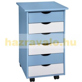 Fiókos szekrény és íróasztal gyerek kék