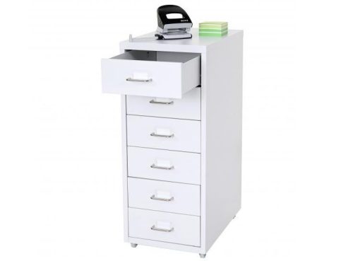Steel drawer metal cabinet small cabinet Rolling filing container with 6 drawers 69x28x44 cm