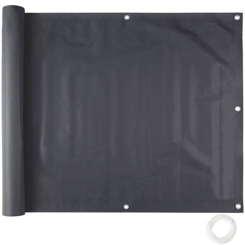 Balcony anti-view windbreak tarpaulin made of durable material, 90 cm wide, 6 meters long, anthracite