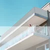 Erkély belátásgátló szélfogó ponyva tartós anyagból 90 cm széles 6 méter hosszú antracit