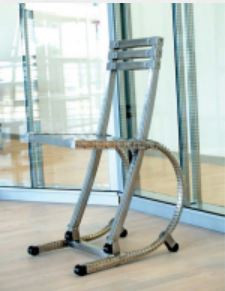 Modern spring stainless steel chair with a unique appearance