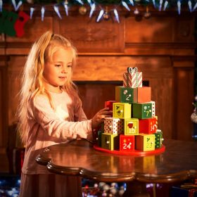   Adventi kalendárium fa naptár kocka színes örök adventi kalendárium