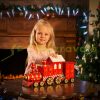 Advent calendar wooden calendar locomotive-shaped perpetual advent calendar