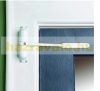 Door closer, door closer, spring-loaded door closing mechanism, white 