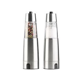   Akkumulátoros só- és borsörlő készlet, motoros sószóró és borsdarárló - USB töltés, nem elemes