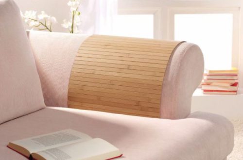 Armrest pad natural bamboo armrest tray natural 20x40 cm in several colors and sizes 