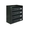 Condominium mailbox 4-piece indoor and outdoor wall-mounted anthracite CUBO CR letterbox galvanized painted steel