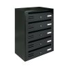 Condominium mailbox 5-piece indoor and outdoor wall-mounted anthracite CUBO CR letterbox galvanized painted steel
