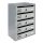 Condominium mailbox 5-piece indoor and outdoor wall-mounted gray CUBO CR letterbox galvanized painted steel