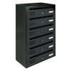 Apartment mailbox 6-piece indoor and outdoor wall-mounted anthracite CUBO CR letterbox galvanized painted steel