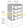 Apartment mailbox 6-piece indoor and outdoor wall-mounted anthracite CUBO CR letterbox galvanized painted steel