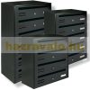 Apartment mailbox 6-piece indoor and outdoor wall-mounted anthracite CUBO CR letterbox galvanized painted steel