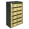 Condominium letterbox 6-piece indoor and outdoor wall-mounted bronze and anthracite CUBO CR letterbox galvanized painted steel