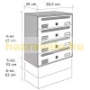 Társasházi postaláda 6 darabos beltéri és kültéri falra szerelhető bronz és antracit CUBO CR 