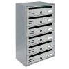 Condominium mailbox 6-piece indoor and outdoor wall-mounted gray CUBO CR letterbox galvanized painted steel