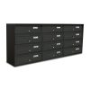 Condominium mailbox 12-piece indoor and outdoor wall-mounted anthracite SLIM 4x3 letterbox galvanized painted steel