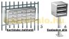 Condominium mailbox 12-piece indoor and outdoor wall-mounted anthracite SLIM 4x3 letterbox galvanized painted steel