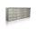 Apartment mailbox 12-piece indoor and outdoor wall-mounted gray SLIM 4x3 letterbox galvanized painted steel
