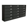 Condominium mailbox 15 pieces indoor and outdoor wall-mounted anthracite SLIM 5x3 letterbox galvanized painted steel